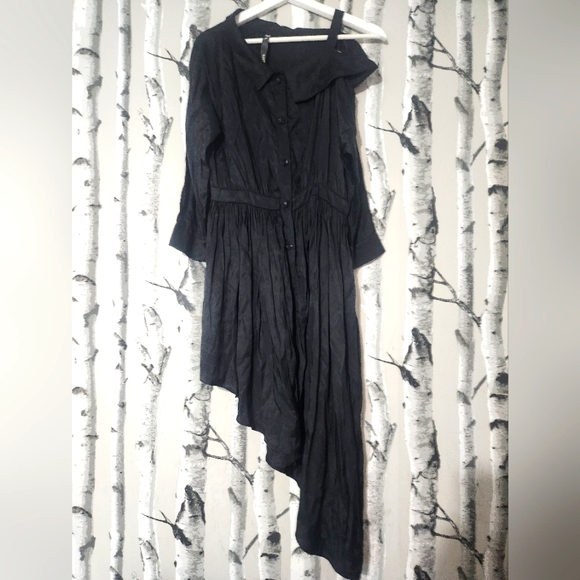 Katie Judith Black Asymmetrical Dress Size Small - Picture 1 of 6
